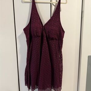 Nicole Miller Studio Purple Lace Bathing Suit